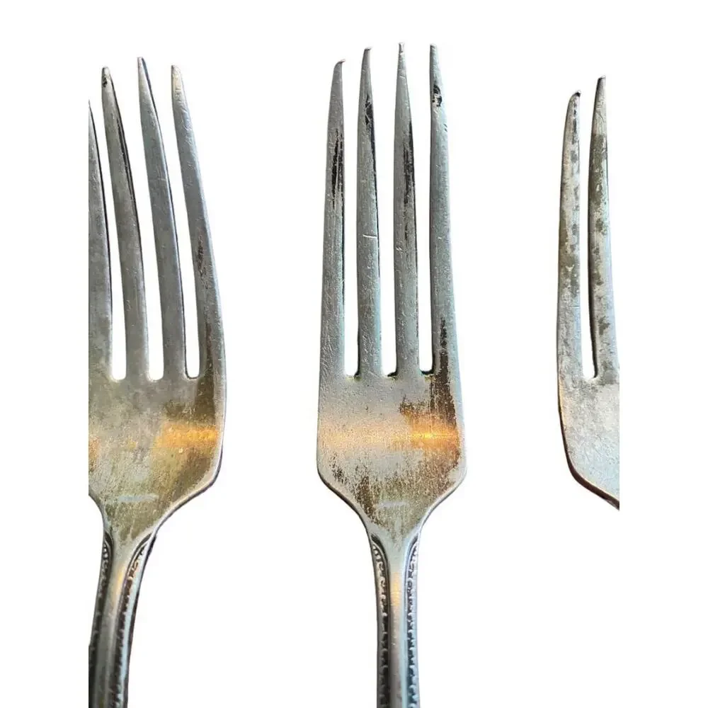 Antique 1937 Gorham Cavalier Silverplate Silverware Forks flatware Art Nouveau -